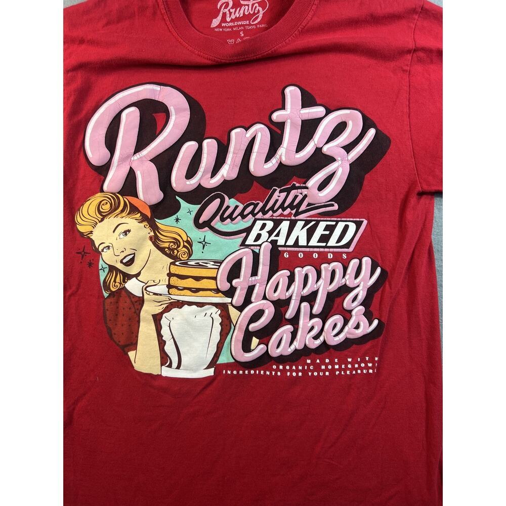 Runtz Graphic Red T-Shirt Men Medium 100% Cotton Casual Streetwear, Size SM - Picture 4 of 6